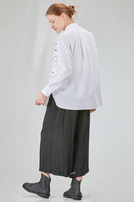 camicia lunga e ampia in popeline di cotone e parti in mussola di cotone - 6167 STUDIO SHIRT 
