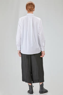 camicia lunga e ampia in popeline di cotone e parti in mussola di cotone - 6167 STUDIO SHIRT 