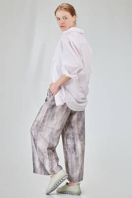 camicia lunga e ampia in popeline millerighe leggerissimo di cotone lavato - 6167 STUDIO SHIRT 