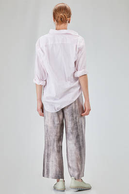camicia lunga e ampia in popeline millerighe leggerissimo di cotone lavato - 6167 STUDIO SHIRT 