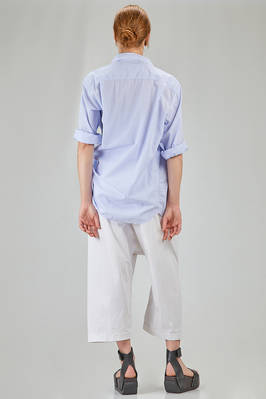long and wide shirt in light washed pinstriped cotton poplin - 6167 STUDIO SHIRT 