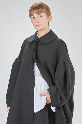cappotto lungo e ampio in panno di poliestere - COMME des GARÇONS - COMME des GARÇONS 