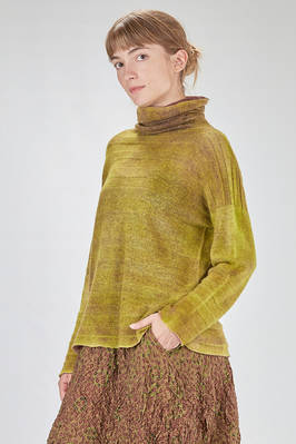 maglia al fianco, morbida e lievemente svasata, in garza di cachemire tutta sfumata - F-CASHMERE by FISSORE 