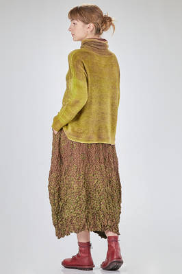 maglia al fianco, morbida e lievemente svasata, in garza di cachemire tutta sfumata - F-CASHMERE by FISSORE 