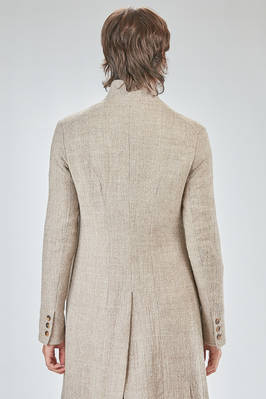 cappotto lungo e sfiancato in principe di galles monocromatico di cotone e poliammide - FORME D' EXPRESSION 