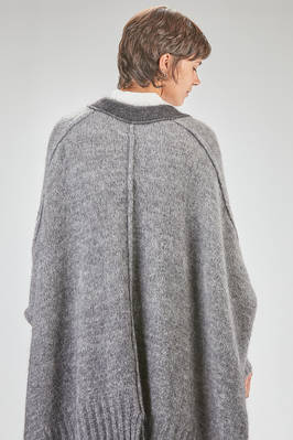 cardigan lungo e over in maglia pesante e sfumata di superkid mohair, lana, poliammide ed elastan - ISABEL BENENATO 