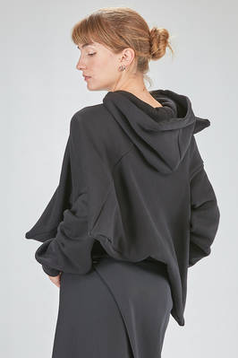 felpa 'sculpture' al fianco, ampia e tutta asimmetrica in spugna di cotone francese - JUNYA WATANABE 