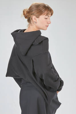 felpa 'sculpture' al fianco, ampia e tutta asimmetrica in spugna di cotone francese - JUNYA WATANABE 