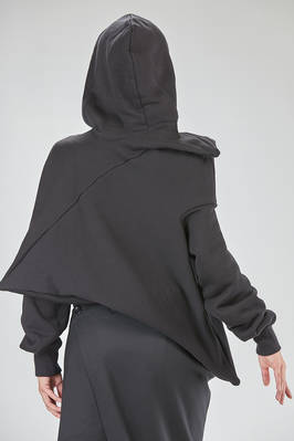 felpa 'sculpture' al fianco, ampia e tutta asimmetrica in spugna di cotone francese - JUNYA WATANABE 