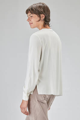 long and straight shirt in silk and elastan satin - KRISTENSEN DU NORD 