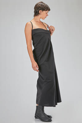 long slip dress, lean and asymmetric, in wool and polyamide sallia - MARC LE BIHAN 