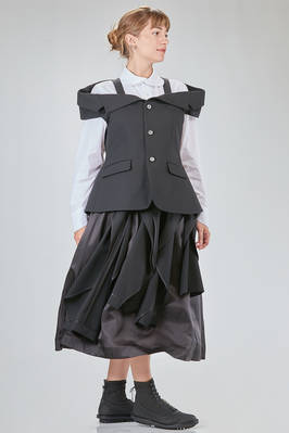 gilet al fianco, sfiancato, in gabardine di lana - NOIR KEI NINOMIYA 