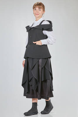 gilet al fianco, sfiancato, in gabardine di lana - NOIR KEI NINOMIYA 