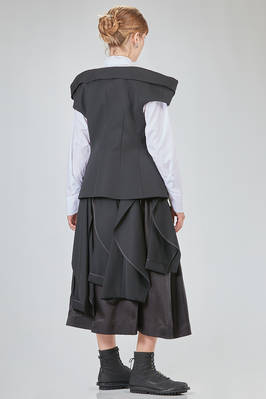 gilet al fianco, sfiancato, in gabardine di lana - NOIR KEI NINOMIYA 