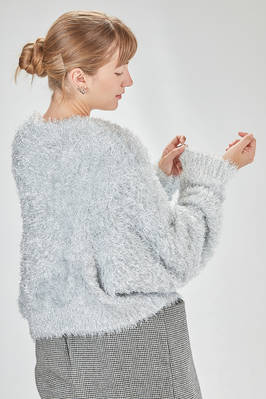 hip-lenght sweater, oversize, in faux fur long-pile polyester knit - NOIR KEI NINOMIYA 