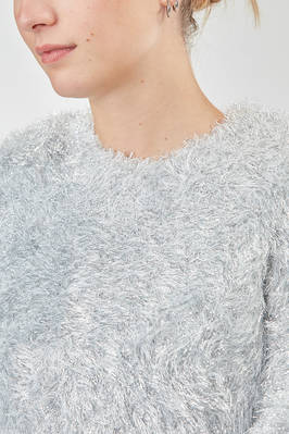 hip-lenght sweater, oversize, in faux fur long-pile polyester knit - NOIR KEI NINOMIYA 
