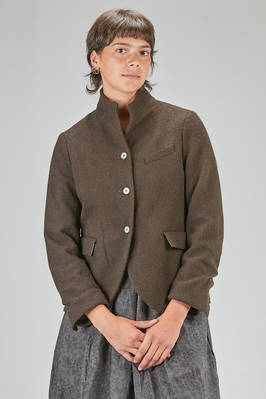 short and slim jacket, in Tyrolean wool shetland  - 415