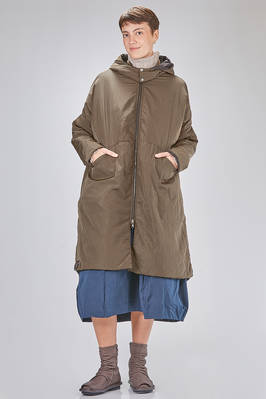 under the knee puffer jacket, wide, in water-repellent polyamide canvas padded with polyester wadding  - 401