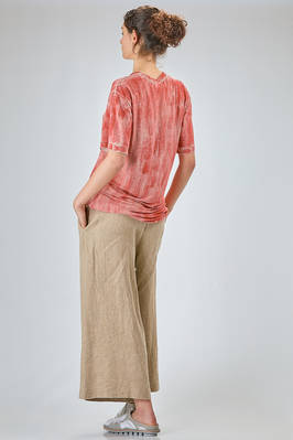 t-shirt lunga e morbida in jersey di lino sovra-tinto - COMME DES GARÇONS 