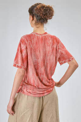 t-shirt lunga e morbida in jersey di lino sovra-tinto - COMME DES GARÇONS 