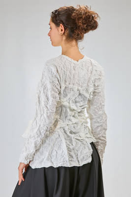 t-shirt 'sculpture' asimmetrica in garza di poliestere froissé - COMME DES GARÇONS 