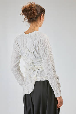 t-shirt 'sculpture' asimmetrica in garza di poliestere froissé - COMME DES GARÇONS 