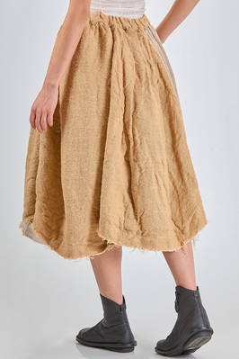 'sclpture' skirt , under-the-knee, wide, of heavy jute, ramié and cotton - COMME DES GARÇONS 