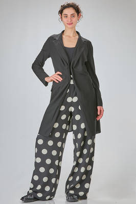 long, fitted blazer jacket in stretch polyester georgette  - 74