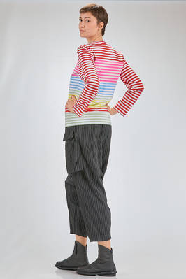 'classic Comme-Comme' t-shirt in cotton jersey with multicolour horizontal lines - COMME des GARÇONS - COMME des GARÇONS 
