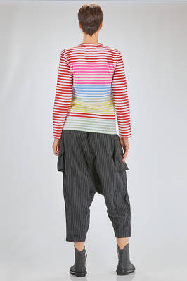'classic Comme-Comme' t-shirt in cotton jersey with multicolour horizontal lines - COMME des GARÇONS - COMME des GARÇONS 
