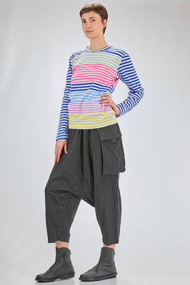 'classic Comme-Comme' t-shirt in cotton jersey with multicolour horizontal lines - COMME des GARÇONS - COMME des GARÇONS 
