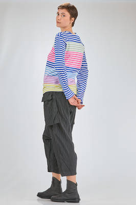 'classic Comme-Comme' t-shirt in cotton jersey with multicolour horizontal lines - COMME des GARÇONS - COMME des GARÇONS 