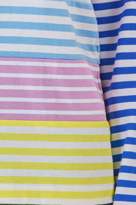 t-shirt 'classica Comme-Comme' in jersey di cotone con righe orizzontali multicolor - COMME des GARÇONS - COMME des GARÇONS 
