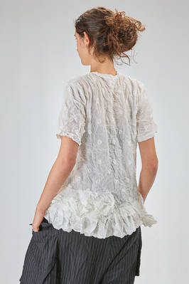 long and soft t-shirt in froissè washed polyester gauze - COMME des GARÇONS - COMME des GARÇONS 