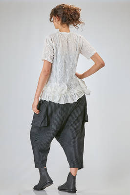 long and soft t-shirt in froissè washed polyester gauze - COMME des GARÇONS - COMME des GARÇONS 