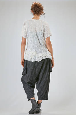 long and soft t-shirt in froissè washed polyester gauze - COMME des GARÇONS - COMME des GARÇONS 