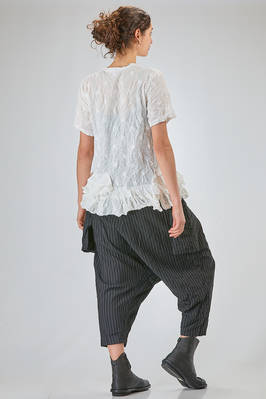 long and soft t-shirt in froissè washed polyester gauze - COMME des GARÇONS - COMME des GARÇONS 