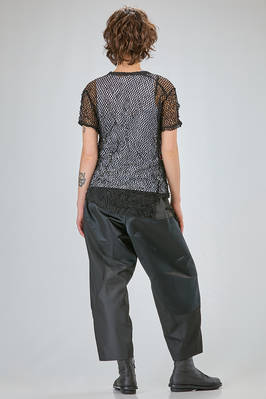 hip-lenght t-shirt, soft and asymmetrical in treated polyester net - COMME des GARÇONS - COMME des GARÇONS 