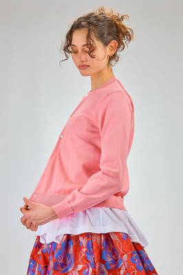 short slim fitted cardigan sweather in polyester jersey - COMME des GARÇONS - COMME des GARÇONS 