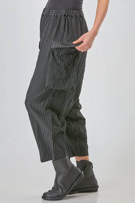 pantalone sarouel in gessato di poliestere techno leggero - COMME des GARÇONS - COMME des GARÇONS 