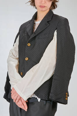hip-lenght jacket, soft, in lightweight cotton and polyester jaquard - COMME des GARÇONS - COMME des GARÇONS 