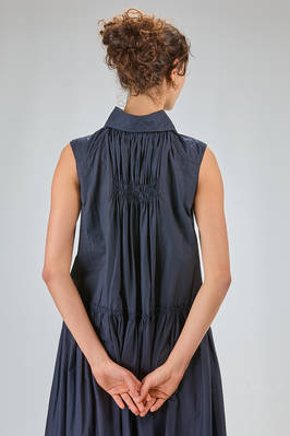 long and wide dress in lightweight washed cotton muslin - MARC LE BIHAN 