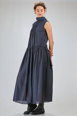 long and wide dress in lightweight washed cotton muslin - MARC LE BIHAN 