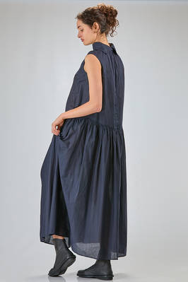 long and wide dress in lightweight washed cotton muslin - MARC LE BIHAN 