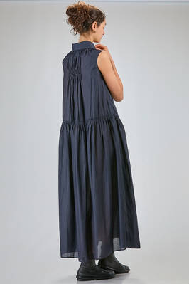long and wide dress in lightweight washed cotton muslin - MARC LE BIHAN 