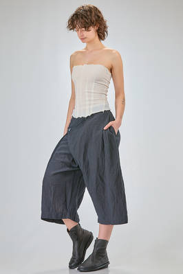 bustier a fascia in froissé di poliammide, seta ed elastan - MARC LE BIHAN 