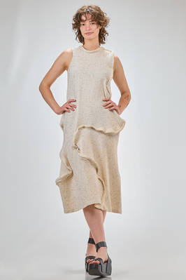 'sculpture' dress under-the-knee, slim fit, of cotton and spandex jersey  - 397