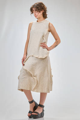 abito ‘sculpture’ sotto al ginocchio, sfiancato in jersey di cotone e spandex - MELITTA BAUMEISTER 