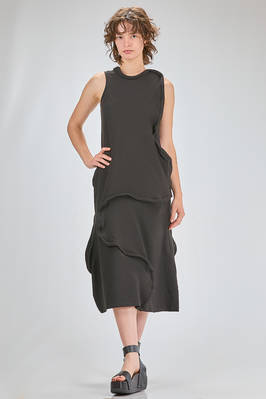abito ‘sculpture’ sotto al ginocchio sfiancato in jersey di cotone e spandex  - 397