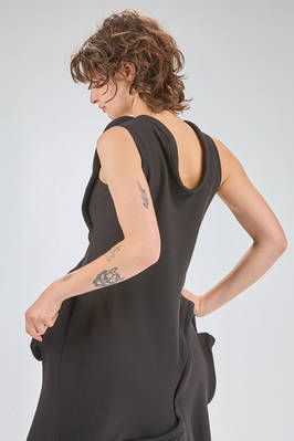 abito ‘sculpture’ sotto al ginocchio sfiancato in jersey di cotone e spandex - MELITTA BAUMEISTER 